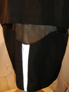 IMGP2319 Lululemon Black Zippered Vest Mesh Insert and Silver Reflective Stripe Trim 383